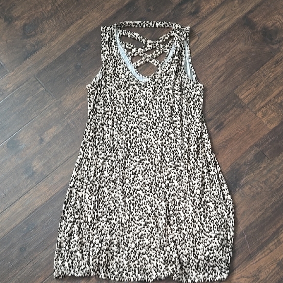 Maurices Animal Print Dress - Black and Tan - Picture 1 of 2